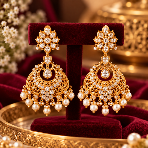 Royal Gold Jhumka Earrings